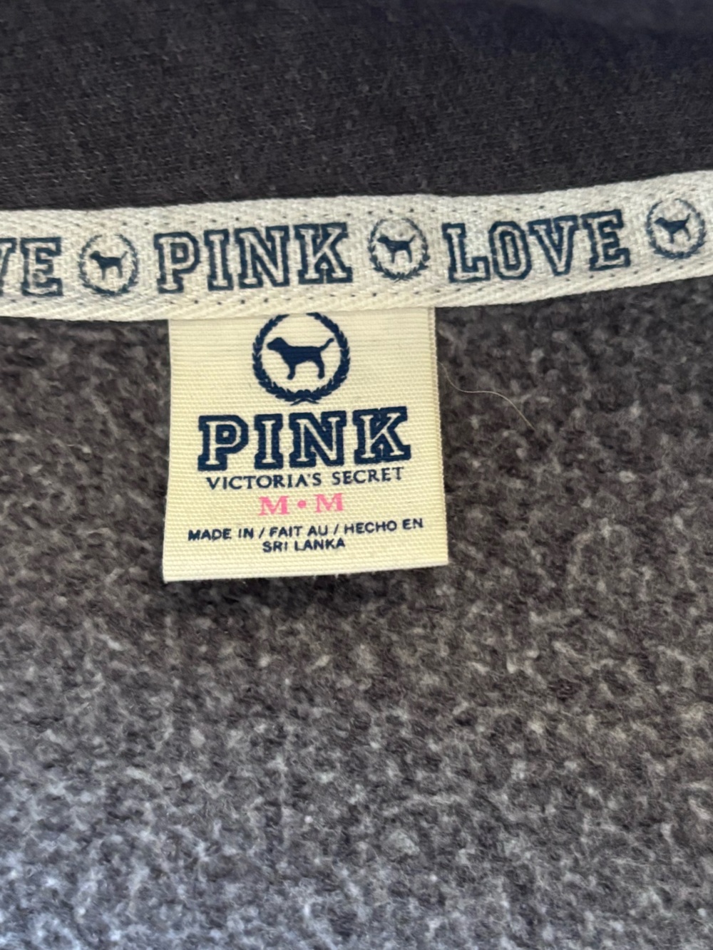 PINK VS Quarter Zip in Dark Grey - Picture 4 of 8